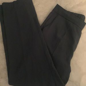 This a pair of blue business pants.